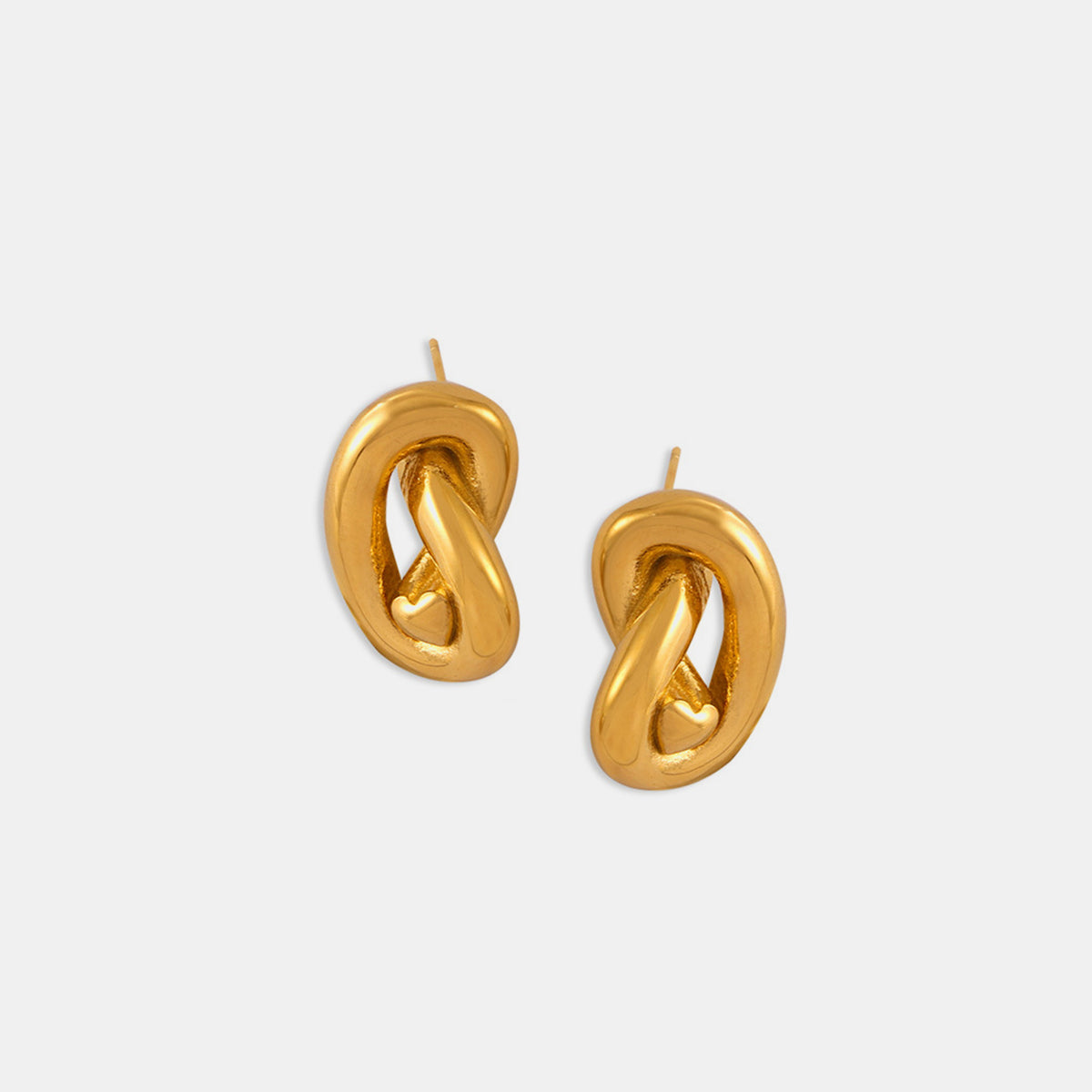 Titanium Steel Knot Stud Earrings Titanium Steel Knot Stud Earrings